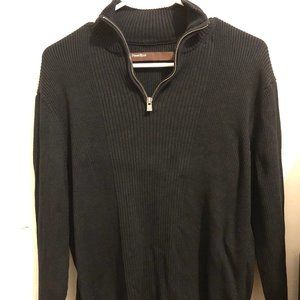 *HP* Men's Black Ribbed Pullover Sweater